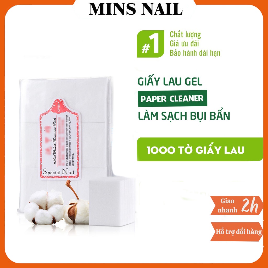 Giấy lau gel nail, giấy lau gel cứng mềm mại êm ái không rụng lông