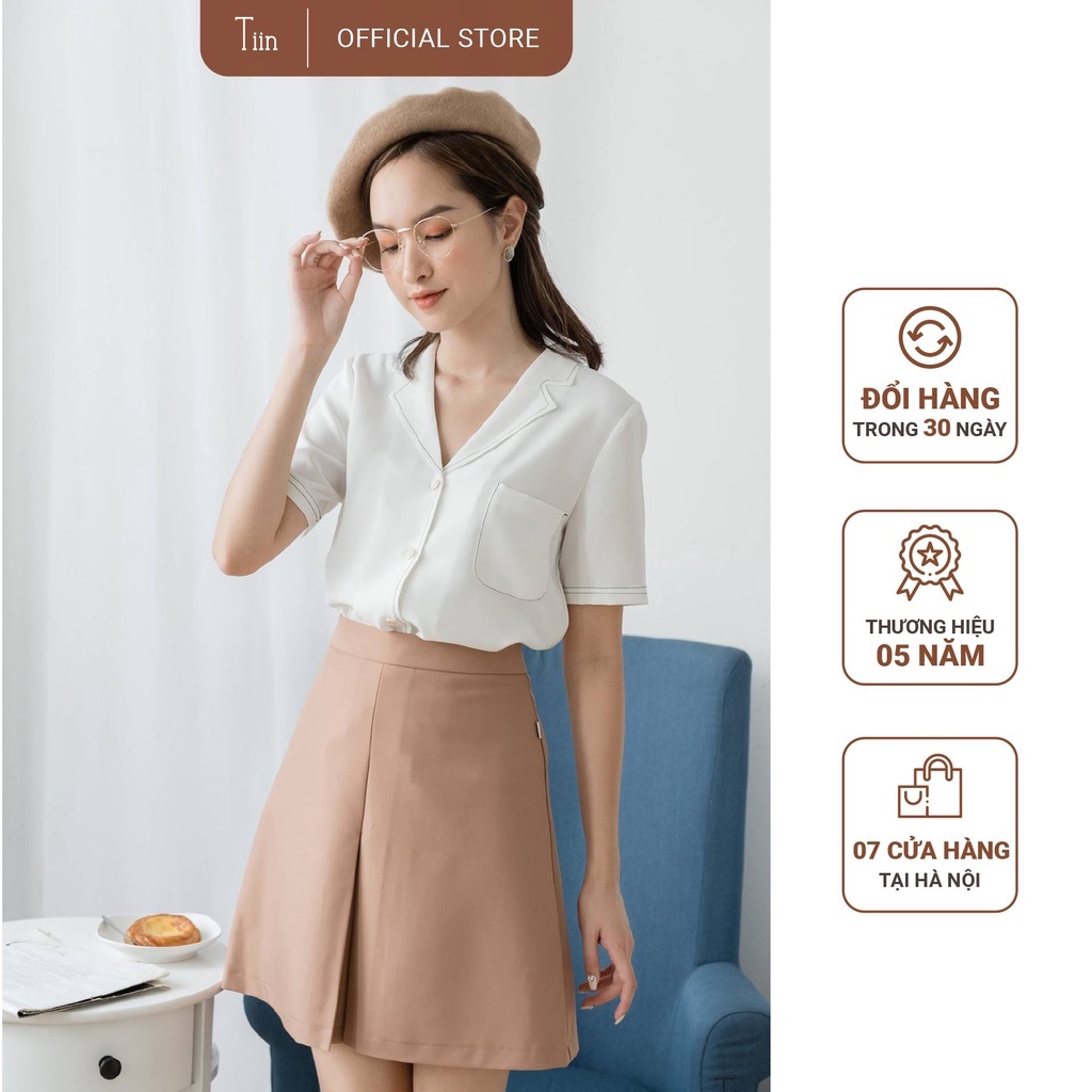Áo sơ mi pizama trần chỉ túi ngực TIIN STORE AHN110