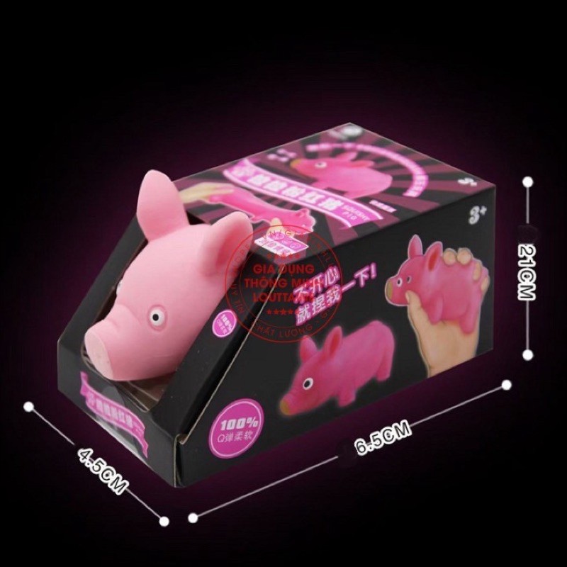 Lợn dẻo cute bóp tay xả stress, heo dẻo silicone bóp tay cảm xúc