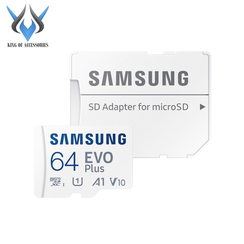 Thẻ nhớ MicroSDXC Samsung Evo Plus U1 A1 V10 64GB 130MB/s V2021 (Trắng)