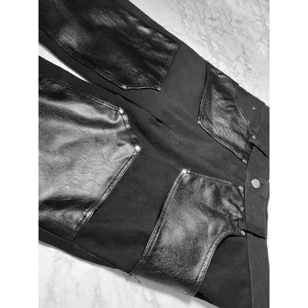 Quần Jean gối da - Double Leather Knee Jean - Ak 47 Republic