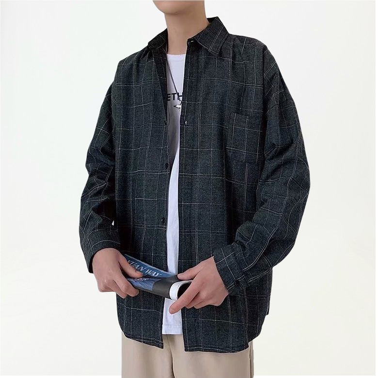 Áo sơ mi nam nữ Hàn Quốc dài tay dáng rộng Shirt Loose R3SM1