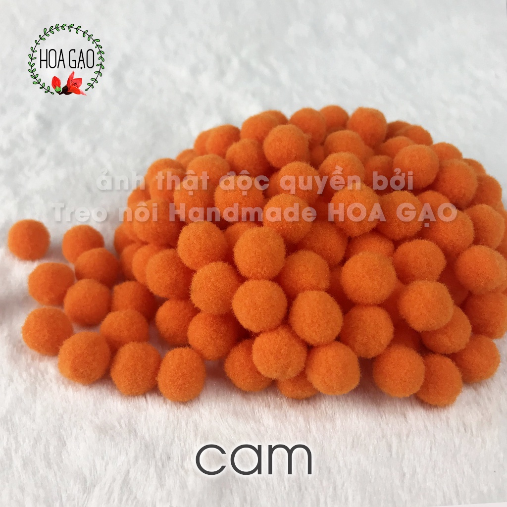 Sĩ 1.000 hạt pom pom cục bông HOA GẠO GPXB size 1.0cm 1.5cm 2.0cm 2.5cm 3.0cm nhiều màu trang trí giá rẻ chất lượng