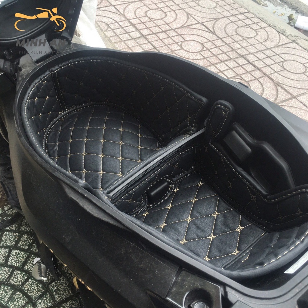 Lót Cốp Da Cách Nhiệt Chống Sốc Lót Cốp Xe Máy Honda Airblade 2013-2022 Có Túi Đựng Giấy Tờ Minh An