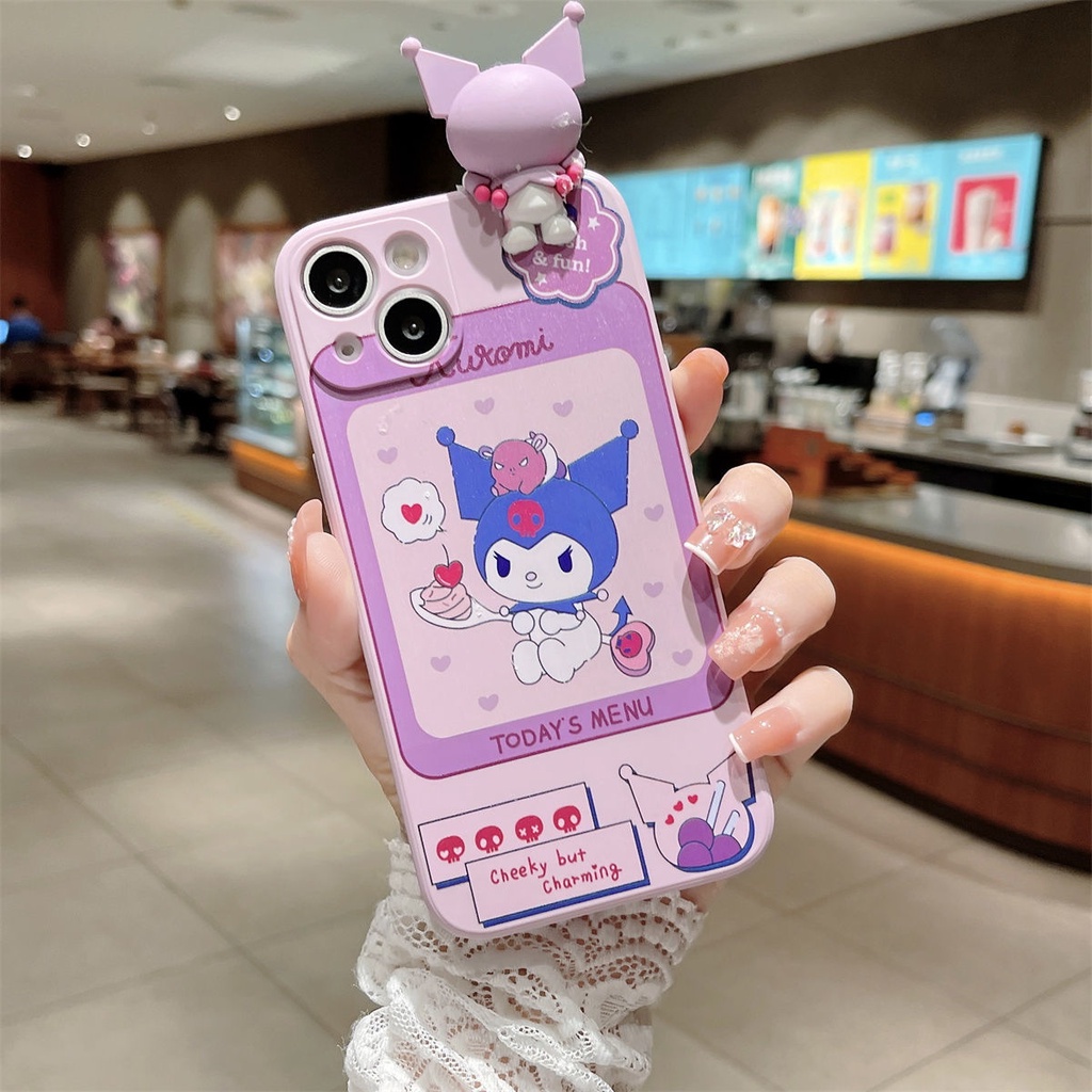 Ốp Điện Thoại Họa Tiết Kuromi Nhật Bản Cho iPhone 4 Trong 1 14 13 12 11 Pro Max mini SE 2020 X XS XR 8 7 6 6s Plus