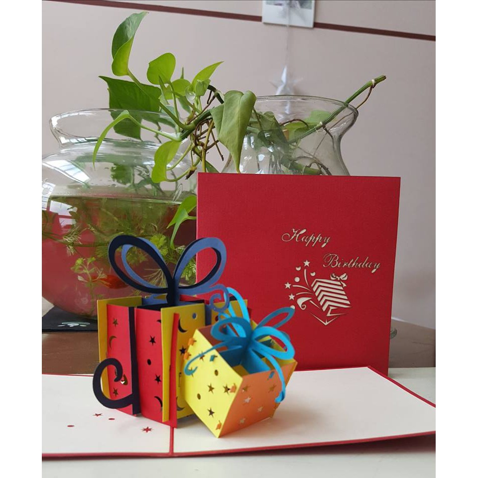 Thiệp 3D  - Thiệp 10cm x 10cm - VIMOA