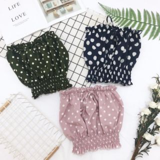 Áo kiểu ống chấm bi