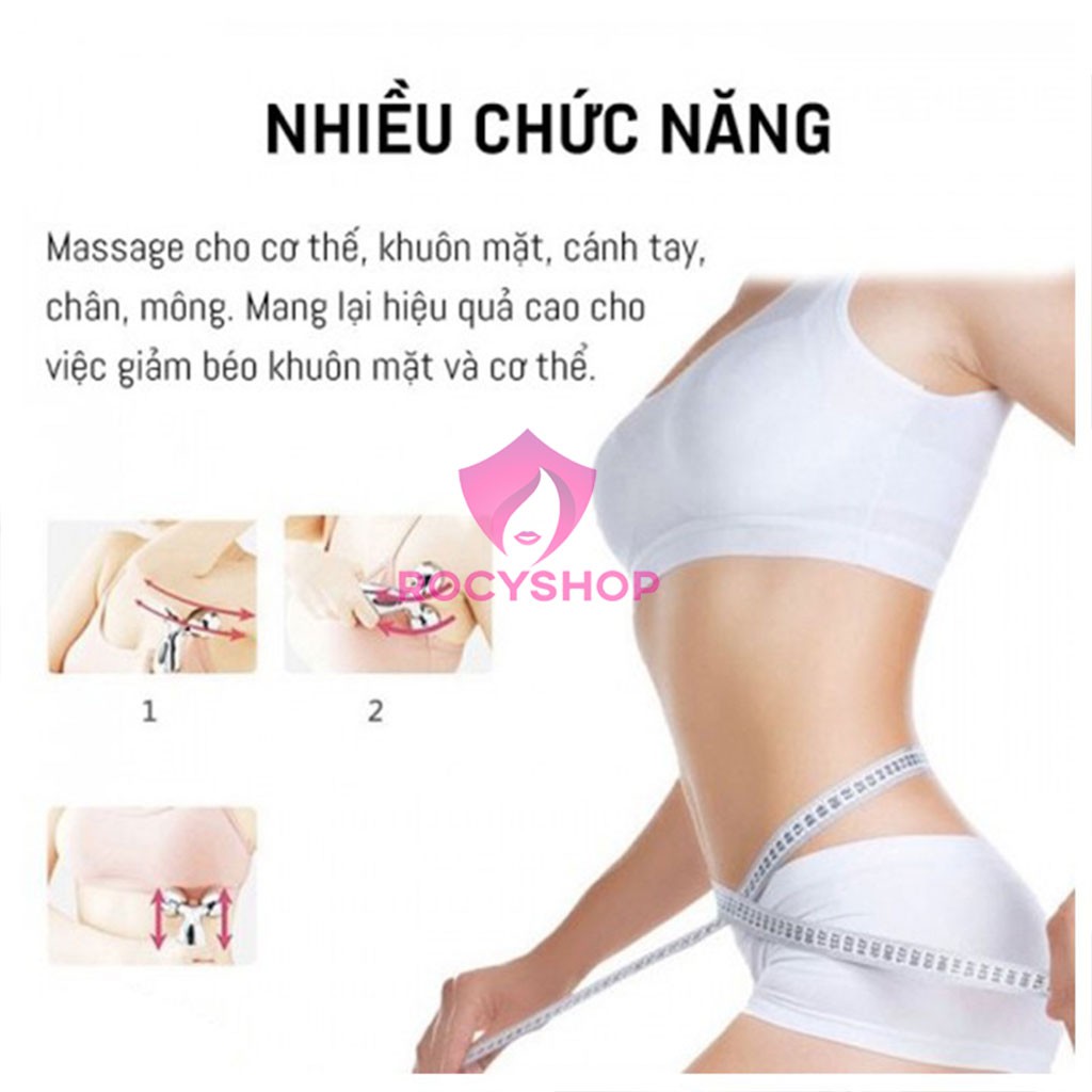 Máy Massage Cầm Tay 3D ❤️ [GIÁ ƯU ĐÃI] ❤️ Massage Mặt, Bụng, Chân, Thon Gọn Đùi