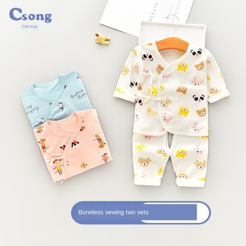 Bộ Đồ Lót Cotton Hình Chú Tiểu Đáng Yêu Cho Bé Sơ Sinh 0-3 Tháng Tuổi