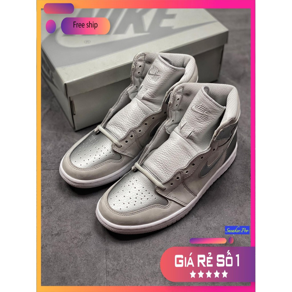 (FULL BOX + QUÀ TẶNG) Giày thể thao Air Jordan 1 Retro High CO Japan Neutral Grey (GS) cổ cao siêu đẹp cho nam và nữ