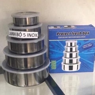 SET 5 bát inox cao cấp có nắp