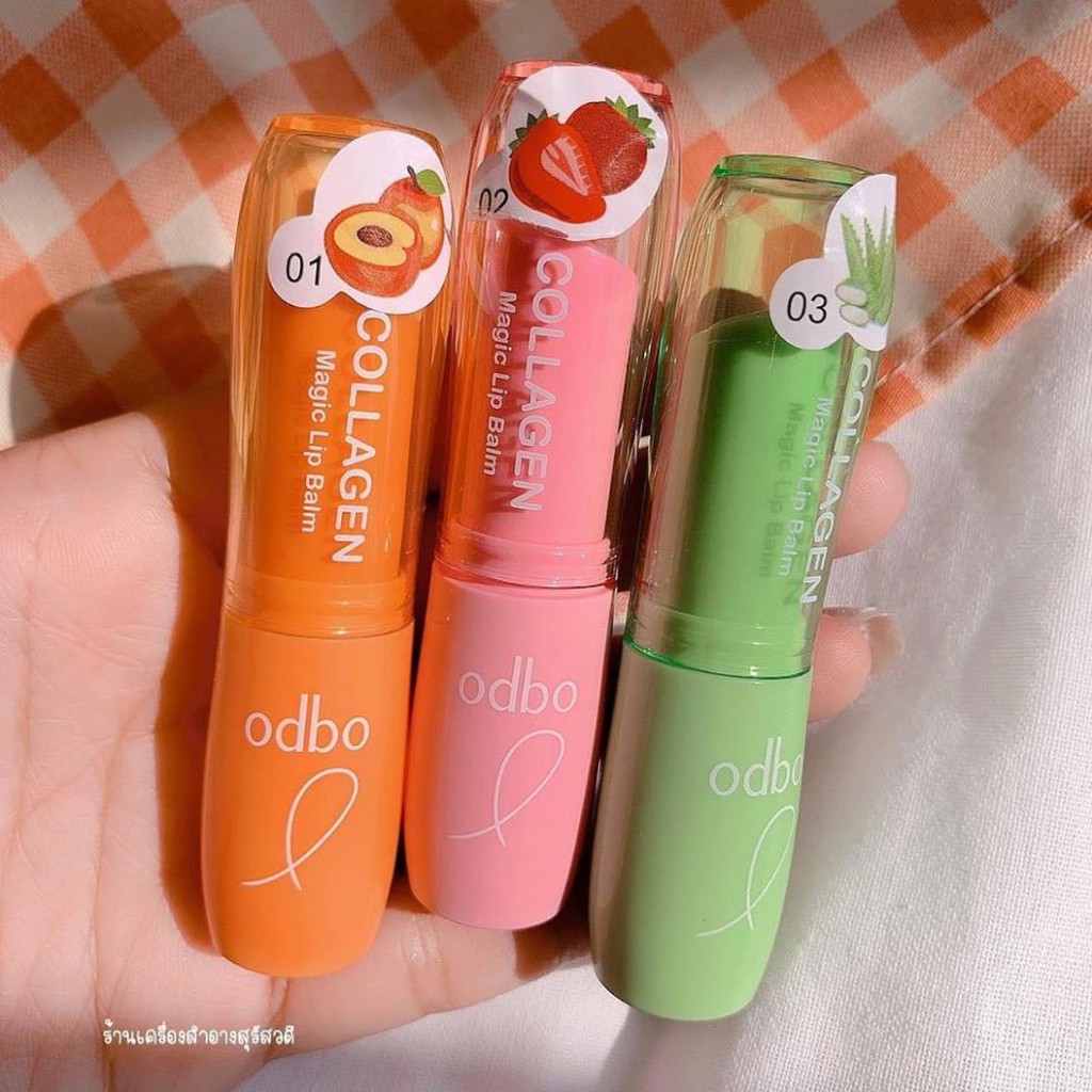 Son Dưỡng Môi Odbo Collagen Magic Lip Balm Thái Lan | son dưỡng thái lan | Son dưỡng Odbo Thái