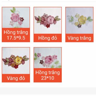 Hoa thêu đính áo M17