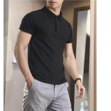 Áo thun nam cộc tay,Áo phông cổ bẻ trơn polo,dáng slimfit kiểu dáng hàn quốc | BigBuy360 - bigbuy360.vn