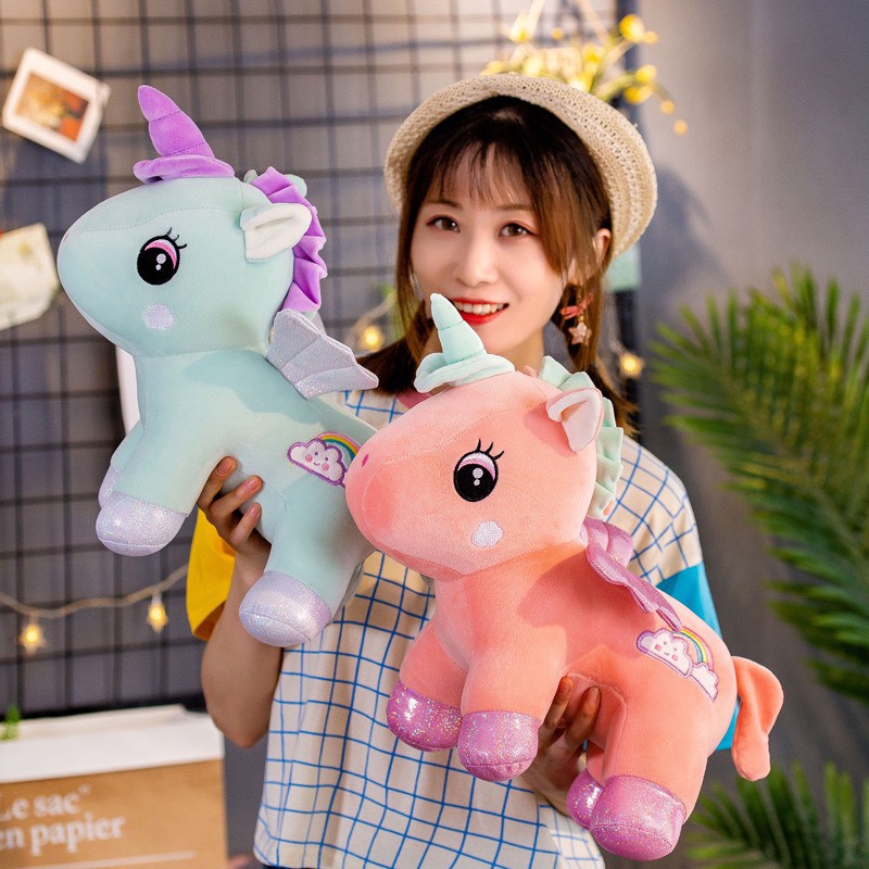 Gấu bông ngựa kỳ lân Pony Unicorn mềm mịn cho bé M2