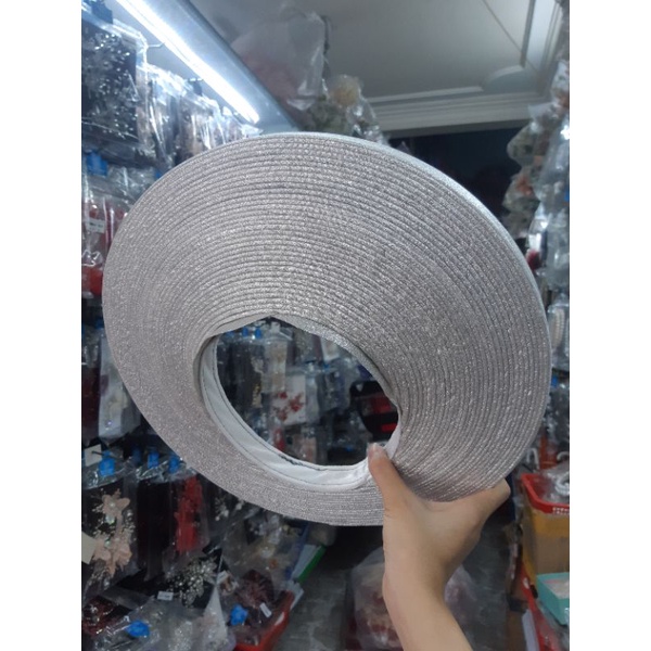Khăn đống 35 tầng màu nhũ bạc