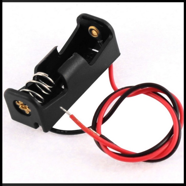 Hộp Đựng Pin Zevaret 23a / a23 (12v) Bằng Nhựa Có Kẹp Giữ Dây