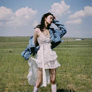 😘 Váy đầm ren retro cúp ngực corset xòe đuôi tôm mullet cá tính