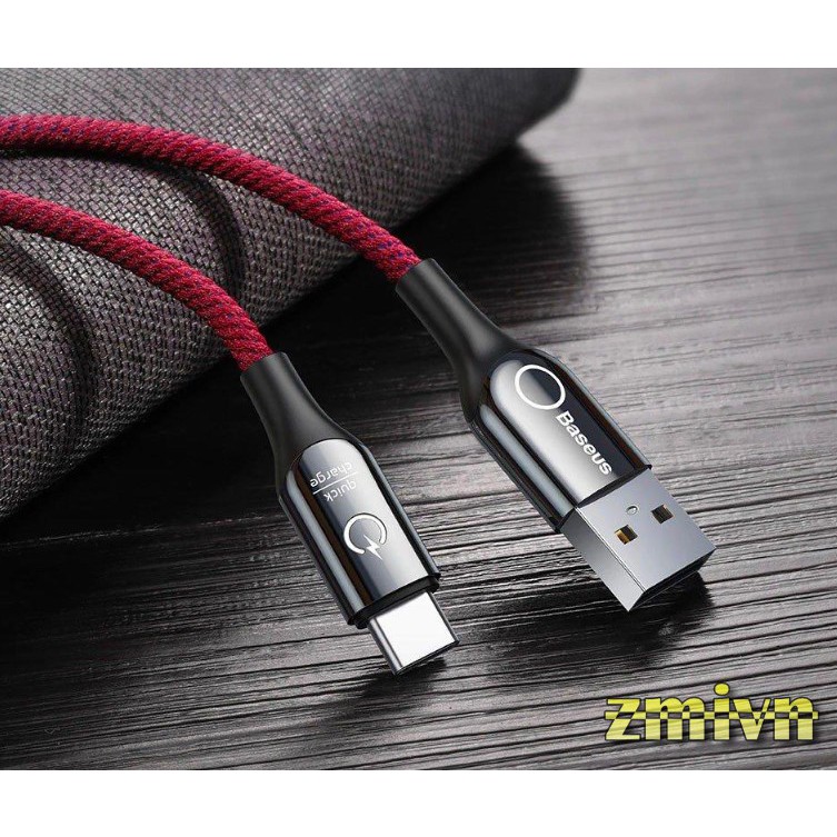 Cáp sạc nhanh 3A QC 3.0 thông minh Type C Tự Ngắt Baseus cho Android / Samsung / Huawei / OPPO / Xiaomi