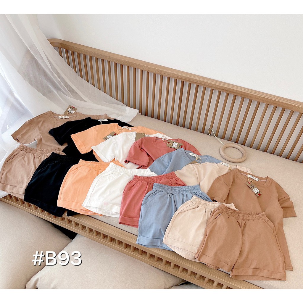 BỘ COTTON TRƠN CHO BÉ SZIE NHỠ SIÊU HOT TỪ 21-36KG B93