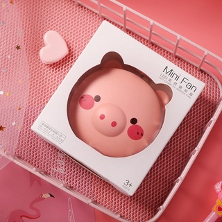 Quạt tích điện mini cầm tay có gương soi và đèn LED 3 trong 1 cực dễ thương (QGD03)