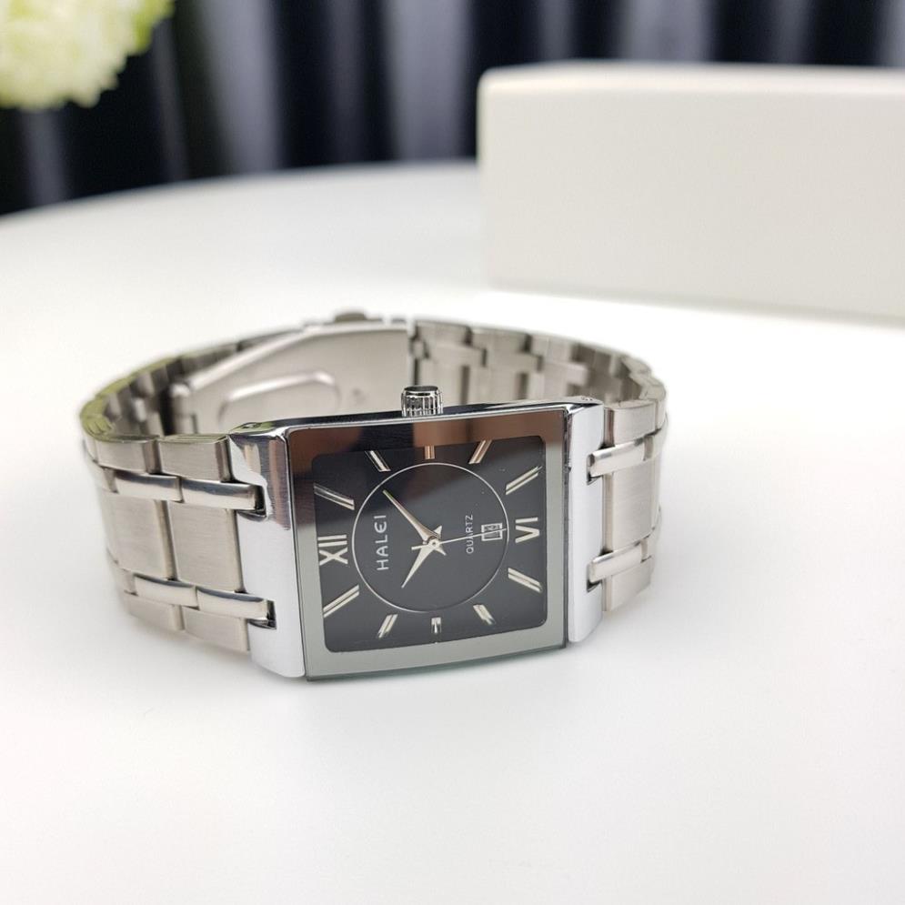 Đồng Hồ Nam, Đồng Hồ Mặt Vuông Halei 559L Cao Cấp Chống Nước