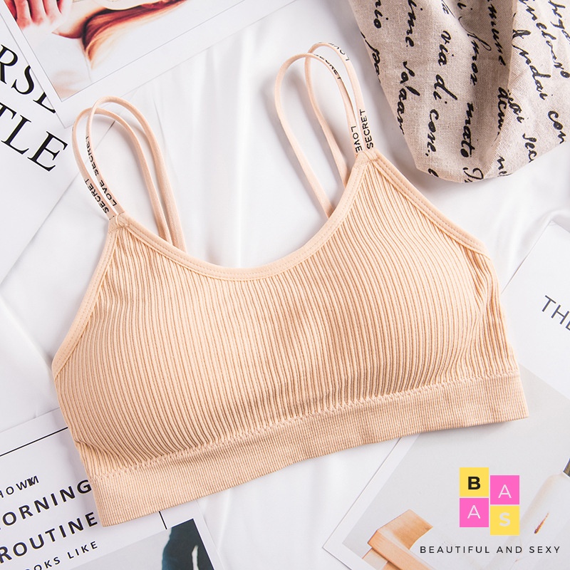 Áo bra thể thao lưng đan, áo bralette phối dây chữ tập Gym, Yoga BAS038