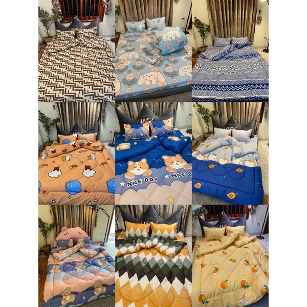 SET CHĂN PHAO 5 MÓN CHĂN TRẦN BÔNG SẴN RUỘT CAO CẤP