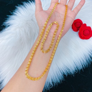 Sét dây + lắc đuôi phụng mạ màu vàng