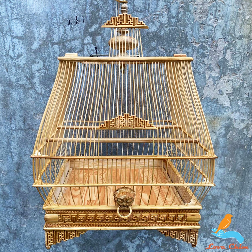 Lồng chim Chào Mào đẹp ,Lồng sing Chào Mào đẹp, Lồng Chào Mào vuông tre già LOVECHIM