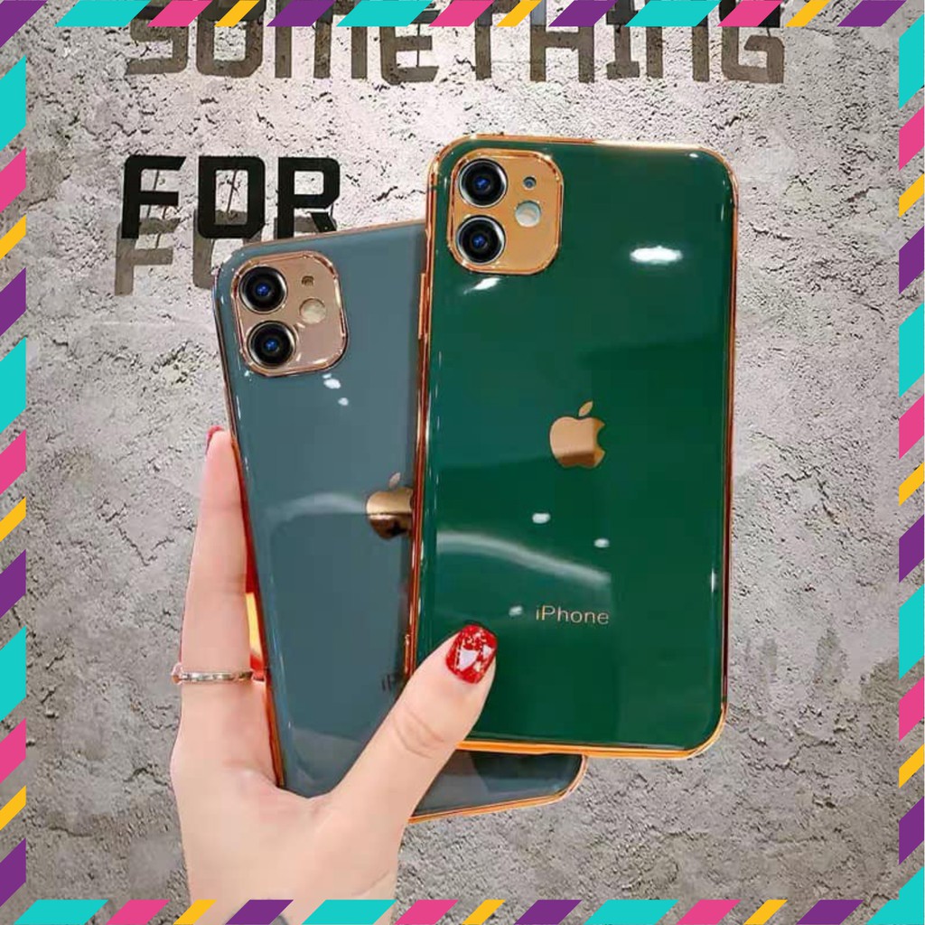 ⚡ốp lưng iphone ⚡ viền mạ vàng 24k logo táo độc lạ dẻo bóng ip 6,6s/6-6s-plus/7,8/7,8 plus/X-Xs/XSmax/11/11-pro max