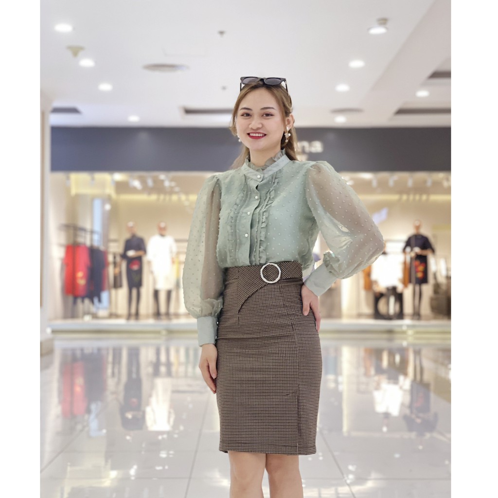 [Mã WASTUP giảm 10% tối đa 30K đơn 99K] Áo sơ mi kiểu nữ 2 lớp lót lụa cao cấp Emvy - H2 | BigBuy360 - bigbuy360.vn