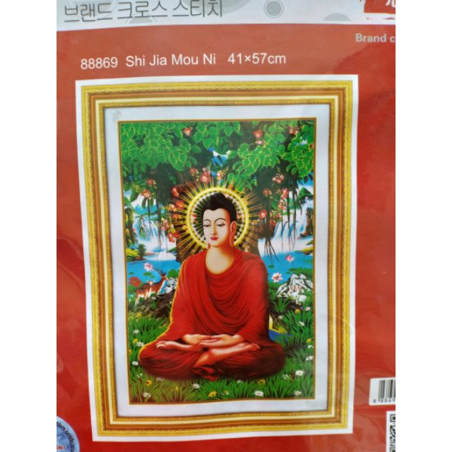 Tranh thêu phật Thích cả kt 41*57cm(hình thật)