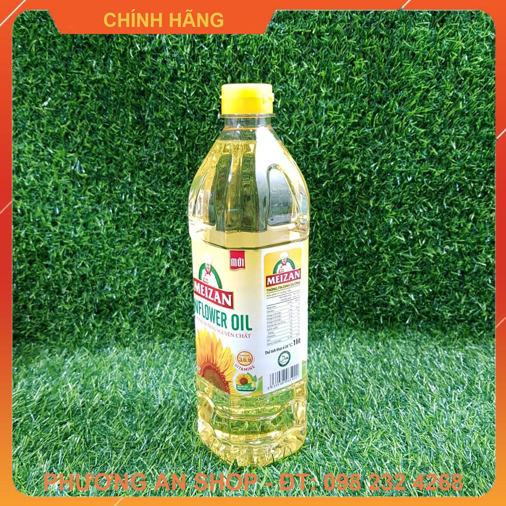 Dầu ăn hướng dương nguyên chất Meizan - Chai 1L