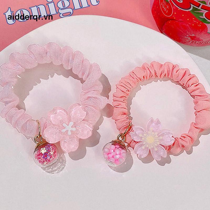 🌸🌸Dây Buộc Tóc Cao Su Đính Hoa Nhỏ Xinh Xắn Thời Trang Mùa Hè Cho Bạn Gái