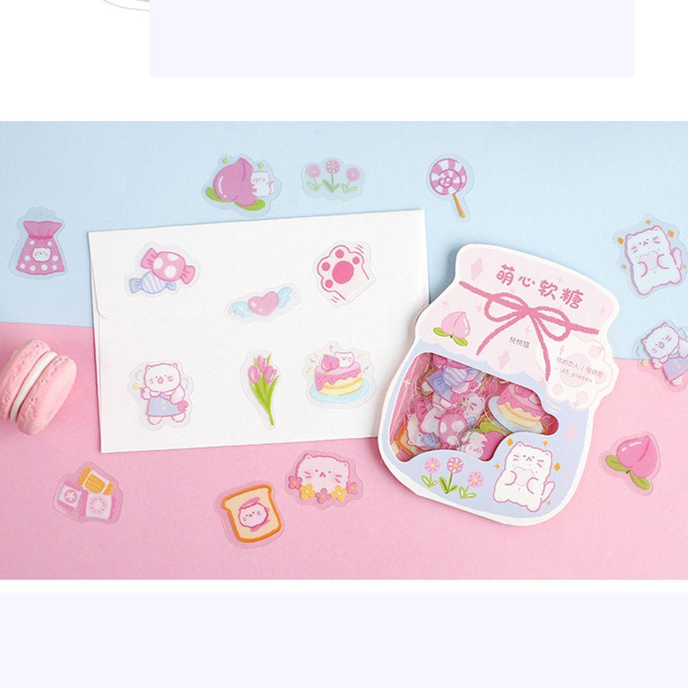 AUGUSTINA Miếng Dán Trang Trí Điện Thoại Trong Suốt Họa Tiết Động Vật Dễ Thương