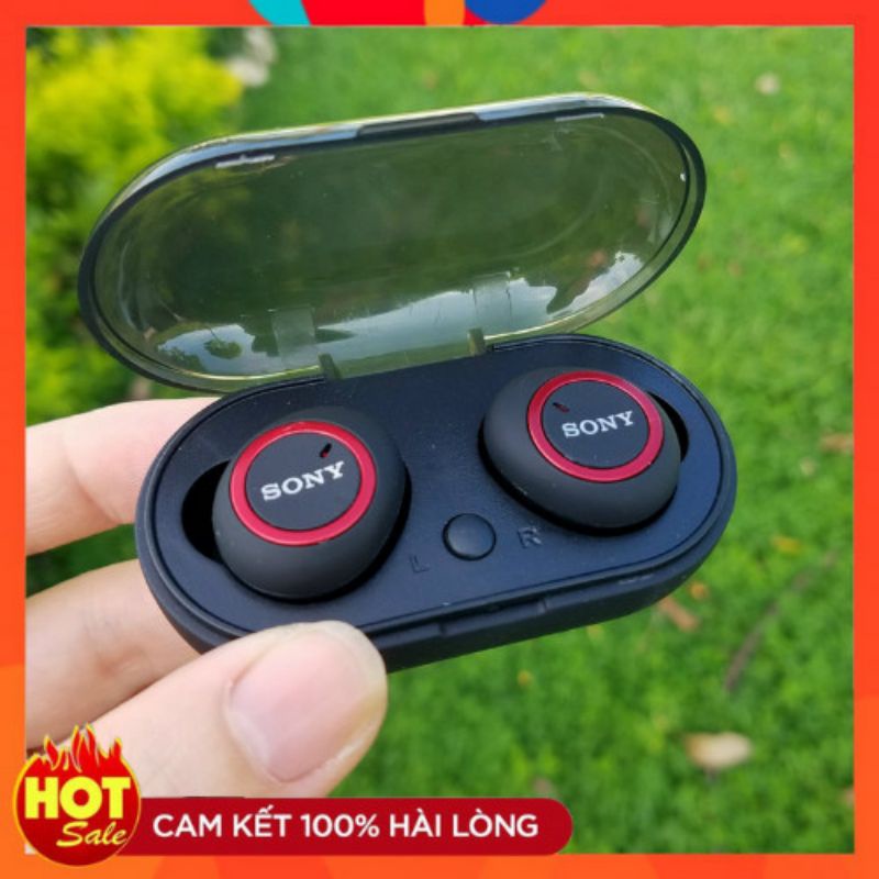 Tai nghe Bluetooth Đen Sony sport TWS-D76 Rất ấm Bass-treble rõ ràng