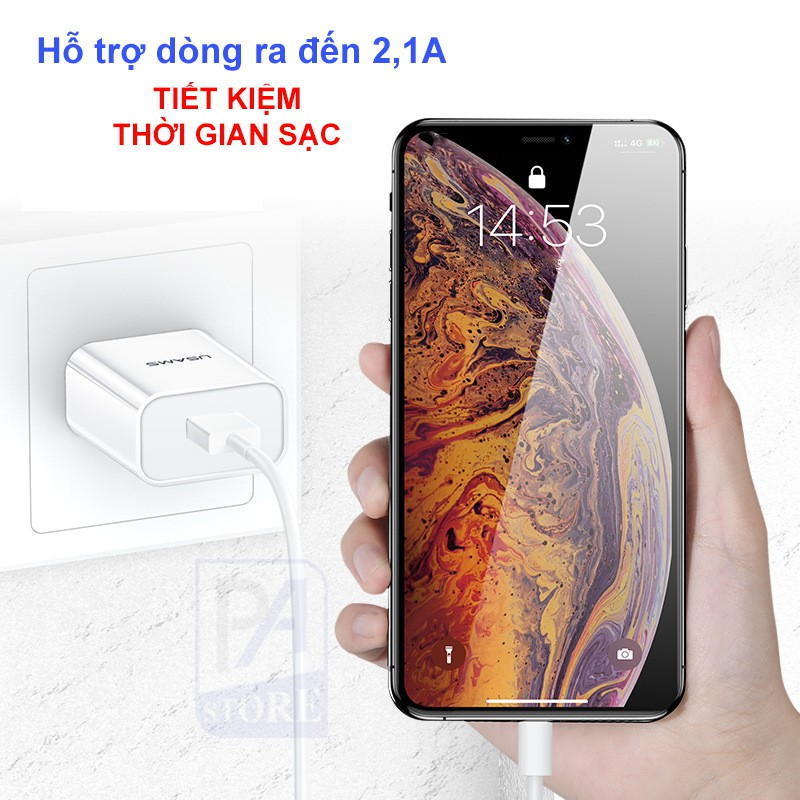 Củ Sạc Nhanh 5V/2.1A - Hàng Chất Lượng Cao USAMS