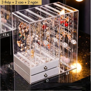 [Mica Acrylic trong suốt, đẹp - Có Sẵn ] Tủ đựng khuyên tai - Hộp đựng trang sức Nhiều Mẫu cực Đẹp