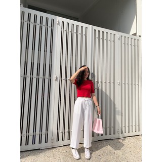 Áo thun gân croptop