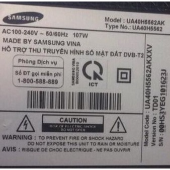 Bo mạch tivi 40H5500, 40H5552, 40H5562 48H5500 48H5562
