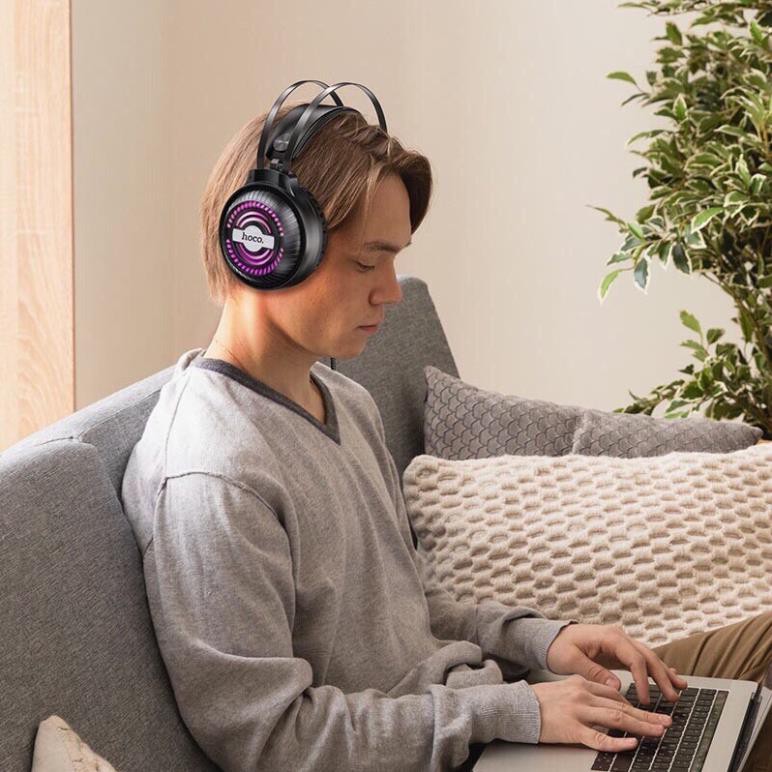 [hoco] TAI NGHE HEADPHONE HOCO W101 STREAMER ĐÈN LED ĐỔI MẦU