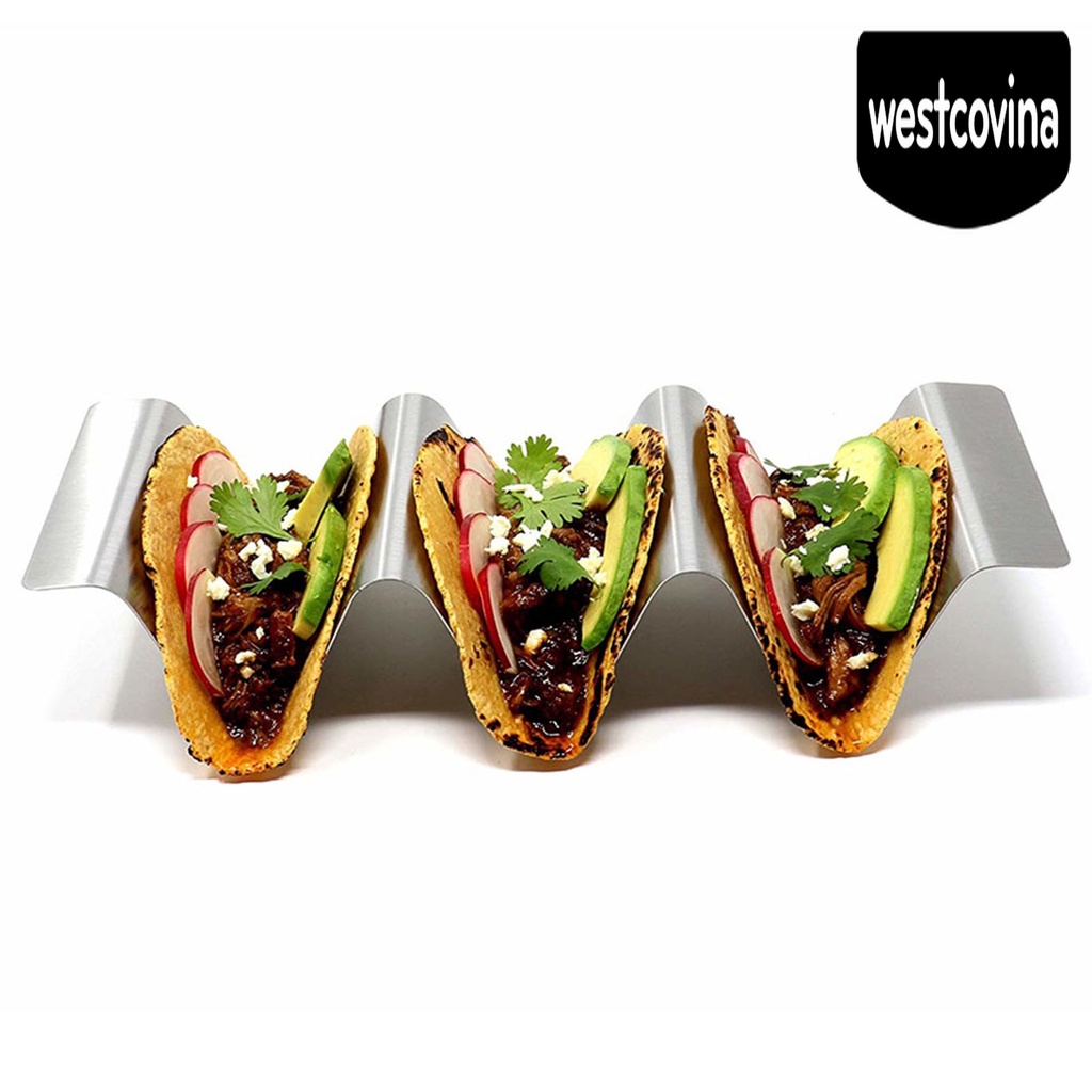 [Hot]☀ Giá Đỡ Bánh Taco Hình Sóng Bằng Thép Không Gỉ