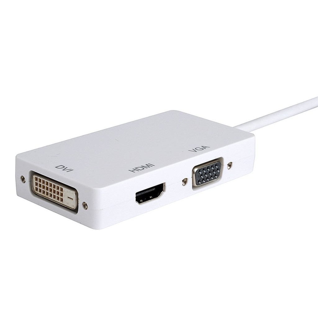 Cáp Chuyển Đổi 3 Trong 1 Từ Cổng Dp Sang Hdmi Dvi Vga Cho Apple Macbook