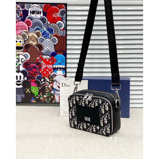 Túi đeo chéo bản cao cấp kèm hộp - Bag Dio.r trai gái đeo siêu chất TC006