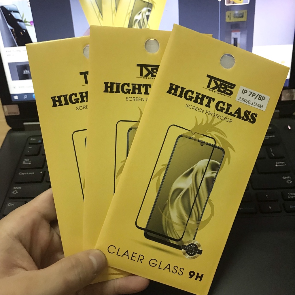 Kính cường lực iPhone 9H siêu mỏng 0,1mm- Trong suốt hãng KBS. Dành cho Full dòng máy iphone 5- 11 Promax