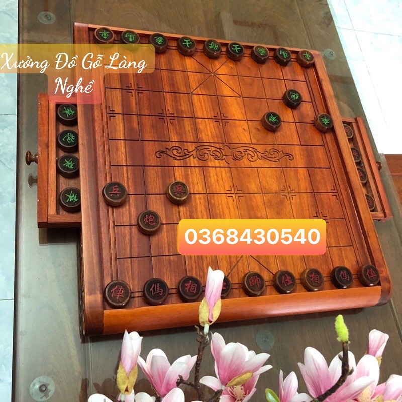 Bàn Cờ Tướng Gỗ Hương Cao Cấp