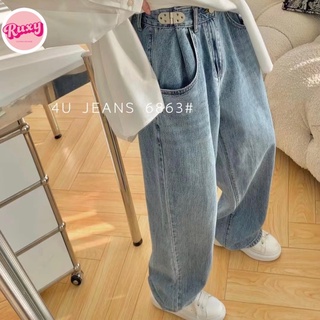 Quần Jean Nữ Ruxy Suông Đai Eo