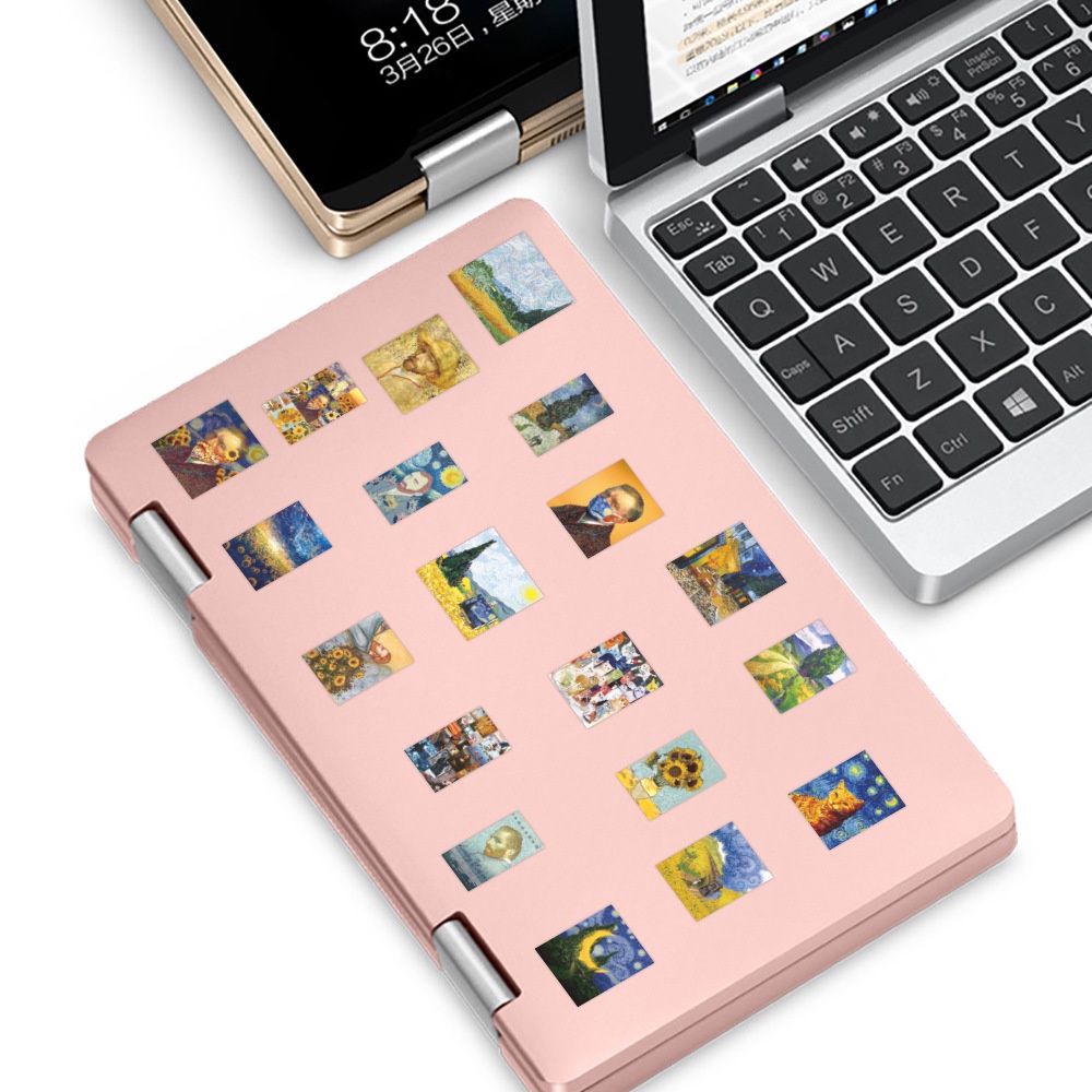 Nhãn Dán Trang Trí Hành Lý/Xe Máy/Xe Hơi/Va Li Họa Tiết Van Gogh