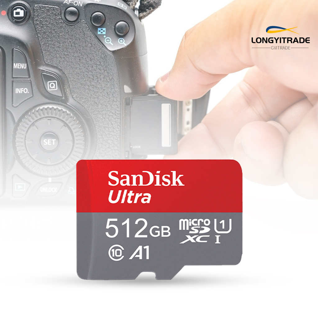 SANDISK Thẻ Nhớ 64gb / 128gb / 256gb / 512gb Tf / Sd Cho Máy Ảnh